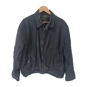 Cremieux Classic Men's Size XL Full Zip Jacket Navy Blue Fleece Lined Coat